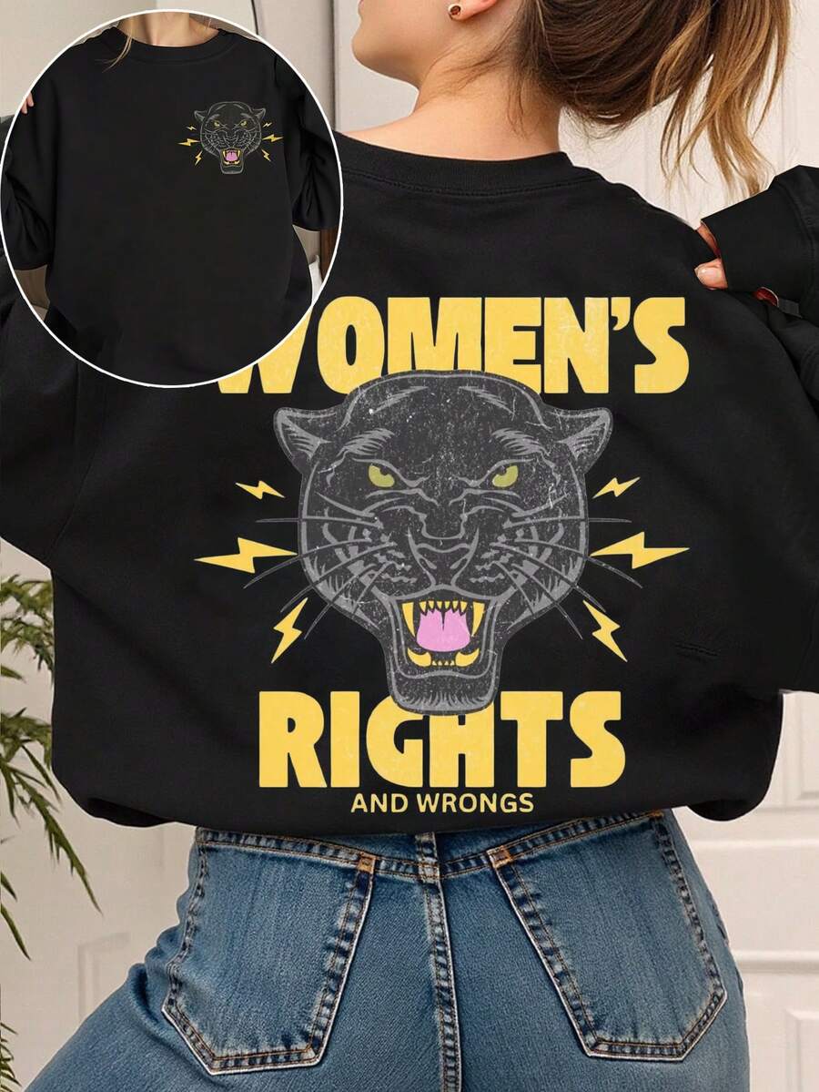 INAWLY Sweatshirt, Feminism, Pro Choice Shirt, Gift, Equal Rights Sweatshirt, Autumn And Winter - Pink - View 1