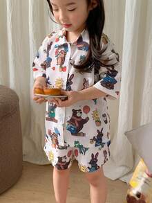 Dazy Kids Young Girls Fall Pajamas Easter - White - View 7