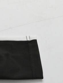 Chiquease Women's Autumn/Winter Outdoor Ski Wear, Black Contrast Color Flared Leggings Skinny Jumpsuit Pants - Black - View 4