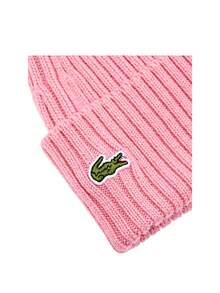 Lacoste Logo Women Beanie Hat - Rosa - Visa 2