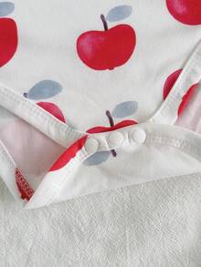 Vintaside Kids 4pcs/Set Baby Girl Summer Casual Fruit Print Bodysuit Outfit - Multicolor - View 3