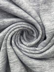 SHEIN LUNE 大码两件套：休闲长袖上衣和宽松半身裙 - 灰色 - 查看 7