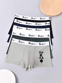 Quần lót nam Boxer Briefs cỡ lớn 5 chiếc/gói, phù hợp cho mọi mùa - Nhiều màu - Xem 3