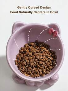 PETSIN Cat Bowl Ceramic Cat Food Bowl Cat Rice Bowl Pet Bowl Cute Cat Rice Bowl Pet Supplies