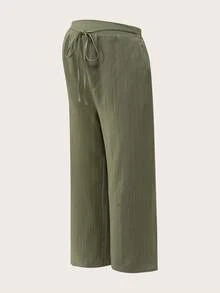 Modmama 孕妇休闲纯色直筒裤