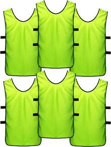 6件装篮球足球训练背心比赛服团队服装扩展运动服广告背心号码适合儿童成人/足球围兜/对抗背心