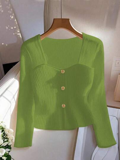 GlowEve 女士时尚商务休闲纯色长袖T恤