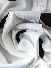 SHEIN Unity Women Spring Summer Long Sleeve Polka Dot Print Loose Casual Shirt,Long Sleeve Tops Fall Cloth For Women - White - View 6