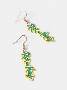 Rick and Morty X SHEIN Women Stud Earrings - 金色 - 查看 3