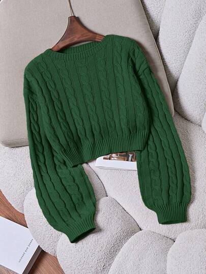 Franclia Suéter casual de manga farol de unicolor, otoño/invierno