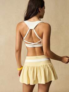 VARSIVA Shorts deportivos con cintura con cordón y bolsillo de color contrastante - Multicolor - Ver 3