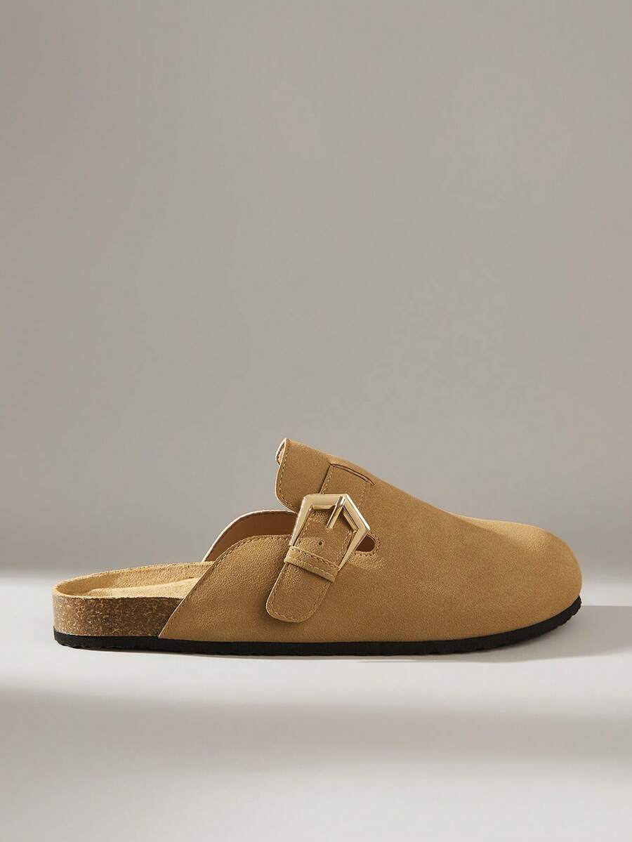 Solecia 女式休闲搭扣穆勒鞋 - 卡其色 - 查看 1