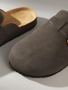Solecia Sepatu Selop Wanita Kasual Warna Polos - Dark Grey - View 6