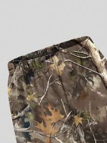 SHEIN ChillGRL 2 件套：迷彩裤和蝴蝶结印花长袖上衣，女孩休闲装 - 彩色 - 查看 7