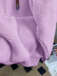 GlowEve 2025 高端小众毛绒保暖内衬卫衣，秋冬季，圣诞节 - 淡紫色 - 查看 3