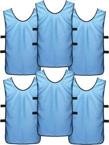 6件装篮球足球训练背心比赛服团队服装扩展运动服广告背心号码适合儿童成人/足球围兜/对抗背心