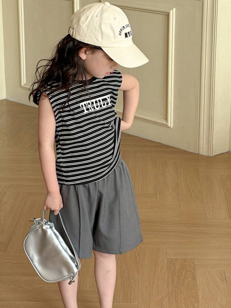 2pcs Young Girl Young Girl' Fall Outfit,Back To School Clothes