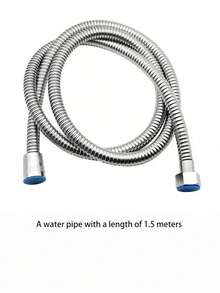 1 Piece Of Pressurized Showerhead With Square And Large Water Outlet Hole For Rain Shower. Home High Flow Single Hand Showerhead With Shower Bully, Showerhead, Showerhead, Water Pipe, And Multiple Sets Of Combinations - Silver - View 10