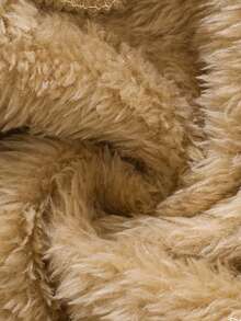 SHEIN 婴儿/男童可爱狮子3D图案长袖连体衣，返校套装 - 卡其色 - 查看 7