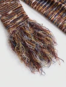 ROMWE EDITION 女士 Y2K 流苏条纹长袖开衫 - 彩色 - 查看 2