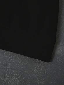 Manfinity Dauomo Sudadera de cuello redondo de manga larga con bordado sencillo para hombre, talla estándar - Negro - Ver 5