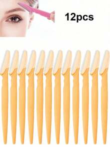 6/12/100支装去角质工具和眉刀 - 男女通用面部脱毛器，去除面部绒毛，妈妈礼物，生日礼物，圣诞礼物 - 彩色 - 查看 8