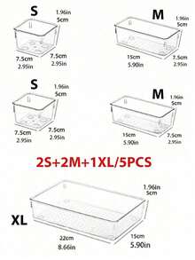 1/5/7/11/18件套抽屉式化妆品收纳盒，口红香水收纳盒，梳妆台护肤品收纳盒，可堆叠桌面收纳盒，浴室镜柜储物柜多功能自由组合展示收纳盒，化妆品收纳盒，办公用品收纳盒，厨房用具分类盒，家居装饰，房屋装饰，卧室装饰，节日装饰，节日礼盒，情人节礼盒，女士礼物。