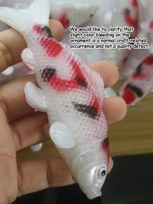 2 件随机颜色鲜艳逼真的仿真锦鲤金鱼模型 - 逼真的人造鱼装饰，适用于水族箱鱼缸，色彩缤纷的家居装饰，带有细致的鳞片和鳍 - 增强水下氛围，为您的空间增添一丝自然气息 - 彩色 - 查看 6