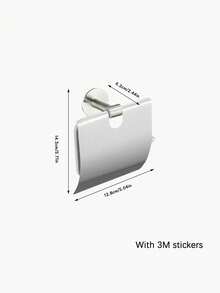 Cirelle 1 pieza Portasabón de acero inoxidable para inodoro, portasabón autoadhesivo de pared, para baños y aseos - Diseño moderno, estructura de metal duradera, portarrollos de papel higiénico y portasabón para baño - Multicolor - Ver 6