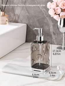 1 pieza Dispensador de botella recargable para jabón líquido/champú/tónico para baño, botella con bomba de presión para gel de ducha y cosméticos, decoración de baño para el hogar, decoración de otoño, de vuelta a la escuela - Multicolor - Ver 26
