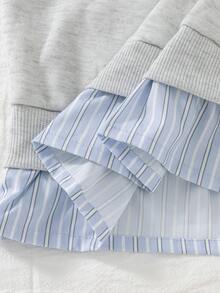 少女二合一长袖卫衣半裙套装 - 灰色 - 查看 10