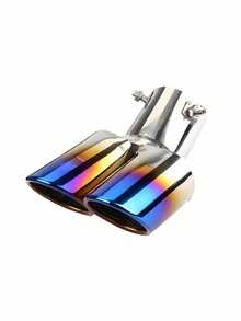 Universal Car Exhaust Tail Pipe Tip Stainless Steel Muffler Accessory SUV Truck Custom Fit Upgrade Easy Installation Vehicle Modification Enhancement - Multicolor - View 11