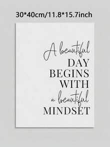 1件励志墙画，女性人生格言，激励办公室装饰，女性办公室墙面艺术印刷品，女性励志语录，简约风格，无框 - 彩色 - 查看 14