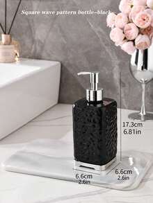1 pieza Dispensador de botella recargable para jabón líquido/champú/tónico para baño, botella con bomba de presión para gel de ducha y cosméticos, decoración de baño para el hogar, decoración de otoño, de vuelta a la escuela - Multicolor - Ver 17