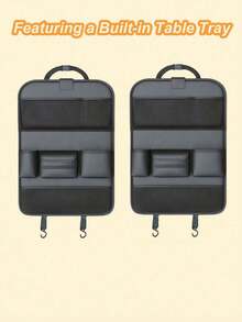 1PC Car Seat Back Organizer With Foldable Tray Large Capacity Storage Bag Adjustable Straps Multi Function For Vehicle Truck SUV Auto Interior Accessories Easy Install Durable Material - Multicolor - View 22