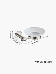 Cirelle 1 pieza Portasabón de acero inoxidable para inodoro, portasabón autoadhesivo de pared, para baños y aseos - Diseño moderno, estructura de metal duradera, portarrollos de papel higiénico y portasabón para baño - Multicolor - Ver 7