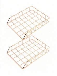 A4 Desktop File Organizer Rack, Removable Tabletop Study & Office Document Storage Metal Stand, Stackable Metal Desk Letter Tray/A4 Paper Holder, File Organizer For Office, School, Home,School Supplies,Back To School