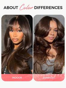 SMART&MATCH 8Pcs Dark Brown Clip In Hair Extensions With 1 Pc Clip In Hair Extensions Remy Human Hair Clip In Extensions Natural Black Straight Virgin Human Hair Extensions Double Weft Hair Weaves - S2 - View 8