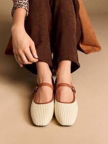 Rosivie Comfortable Casual Versatile Daily Women Flats - Apricot - View 2