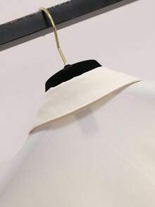 Franclia Women's Elegant Casual 3/4 Sleeve Pleated Hem Blouse Cream Blouse Elegant Blouse - Apricot - View 4