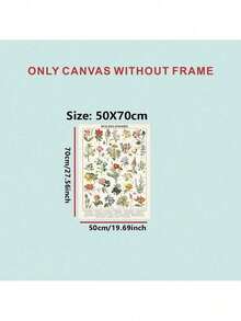 1 bức tranh in hoa không khung, tranh treo tường, vải canvas, áp phích quà tặng sinh nhật tốt nghiệp - Nhiều màu - Xem 10