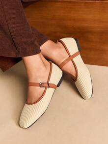 Rosivie Comfortable Casual Versatile Daily Women Flats - Apricot - View 1