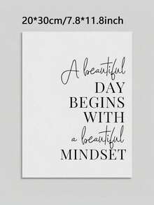 1件励志墙画，女性人生格言，激励办公室装饰，女性办公室墙面艺术印刷品，女性励志语录，简约风格，无框 - 彩色 - 查看 16