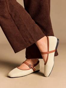 Rosivie Comfortable Casual Versatile Daily Women Flats - Apricot - View 3