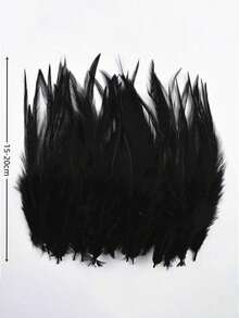 50Pcs/Lot Black Pheasant Feathers Diy Jewelry Decoration Feather For Needlework And Handicrafts Accessories Dreamcatcher Decor Plumes - Black - View 4