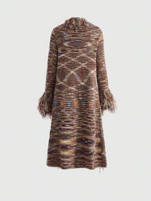 ROMWE EDITION 女士 Y2K 流苏条纹长袖开衫 - 彩色 - 查看 3