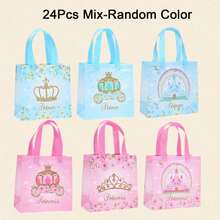 Prince And Princess Party Favor Bags With Handles Prince Princess Goodie Gift Candy Birthday Candy Goodie Bags For Gender Reveal Party Baby Shower Wedding Supplies - Multicolor - View 20