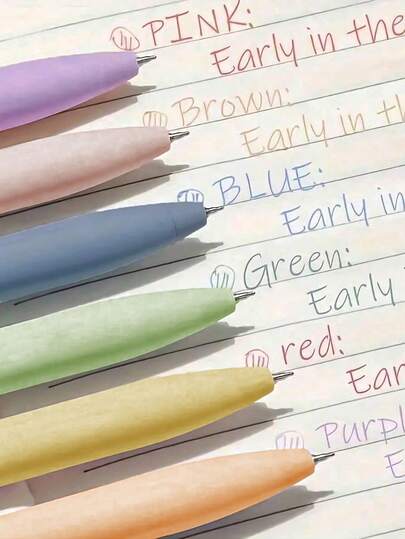 Set de 3/6 bolígrafos de gel de colores, bolígrafos de secado rápido, bolígrafos de punta fina de 0.5mm, bolígrafos de escritura suave para oficina y escuela, útiles escolares