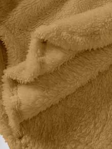 SHEIN Sparklyn Tween Girls Casual All-Match Versatile Cartoon Capybara Embroidered Hooded Loose Fleece Sweatshirt + Leggings Autumn/Winter Set - Brown - View 10