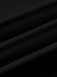 Attitoon 休闲深V领蕾丝边修身长袖T恤，适合秋冬季节，复古Y2K风格，心形印花 - 黑色 - 查看 6